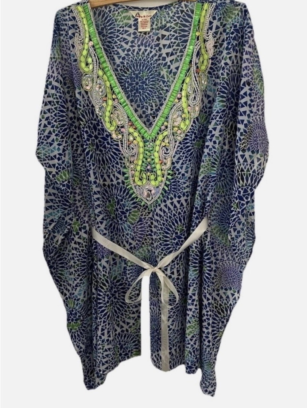 Lucky & Coco Woman’s Beach Cover, Sequins India Size M